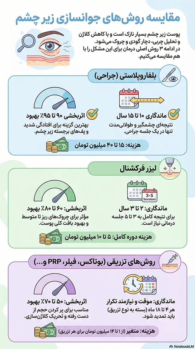 درمان چروک زیر چشم